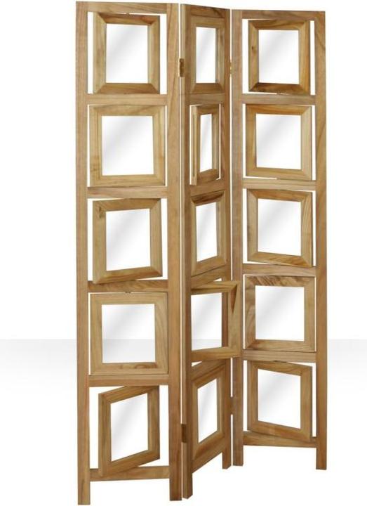 Produktbild Greendeco 3 fach Paravent Raumteiler Holz Trennwand in natur Foto Fotowand