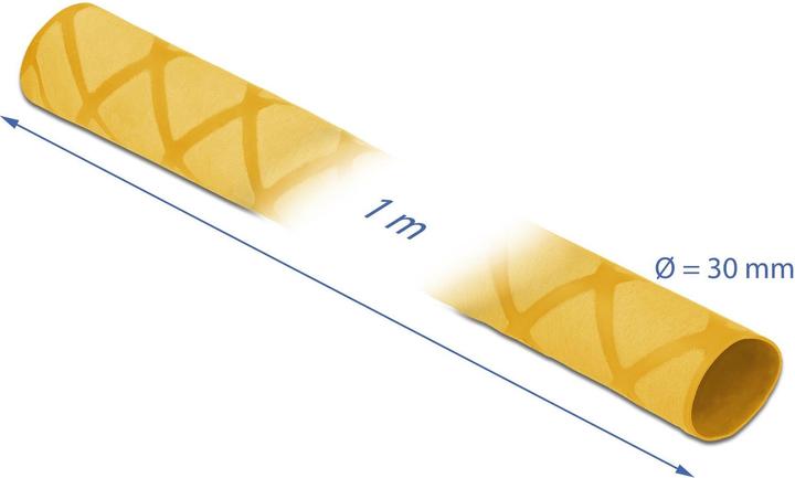 Productafbeelding Delock Krimpkous X-patroon antislip 1 m x 30 mm geel (1 x)