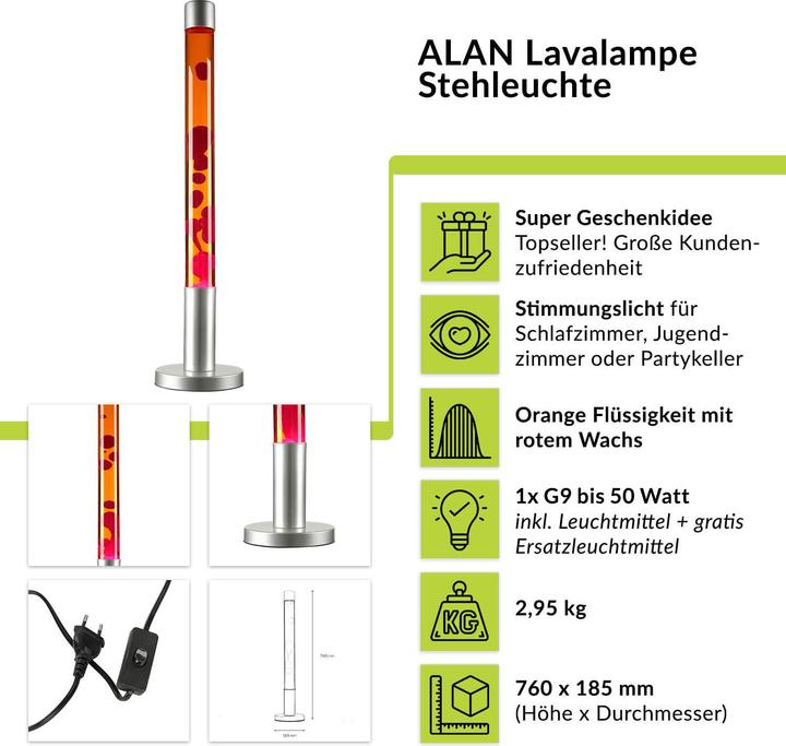 Produktbild Licht-Erlebnisse Alan (390 lm, G9)