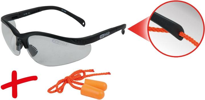 Produktbild KS Tools Schutzbrille-transparent, mit Ohrstöpsel