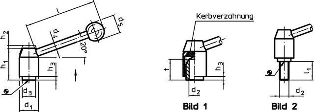 Produktbild Halder Verstellbare Spannhebel (M8)