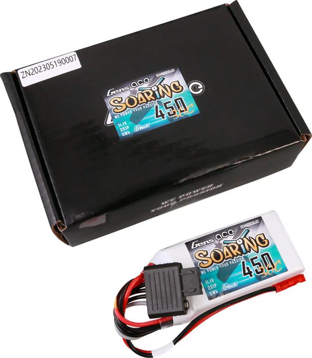 Immagine prodotto Gens Ace Batteria Lipo G-Tech Soaring 450mAh 11.1V 30C 3S1P (11.10 V, 450 mAh)