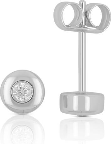 Muau Ohrstecker Weissgold 750/18K, Diamant 0.06ct. (750/18K Weissgold)