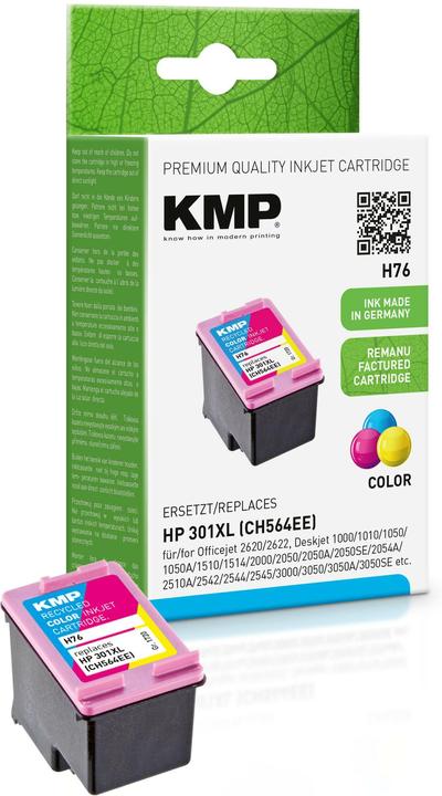 KMP H76 Tintenpatrone color kompatibel mit HP CH 564 EE (M, C, Y)