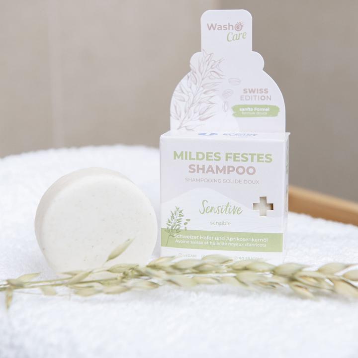 Actual product image Washo Swiss Edition Mild Solid Shampoo Sensitive (200 ml, Solid shampoo)