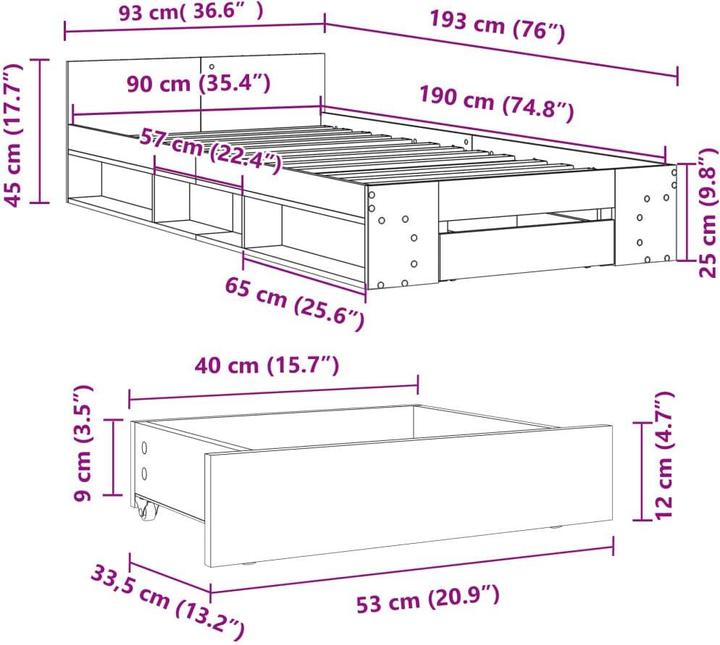 Produktbild VidaXL Keran (90 x 190 cm)