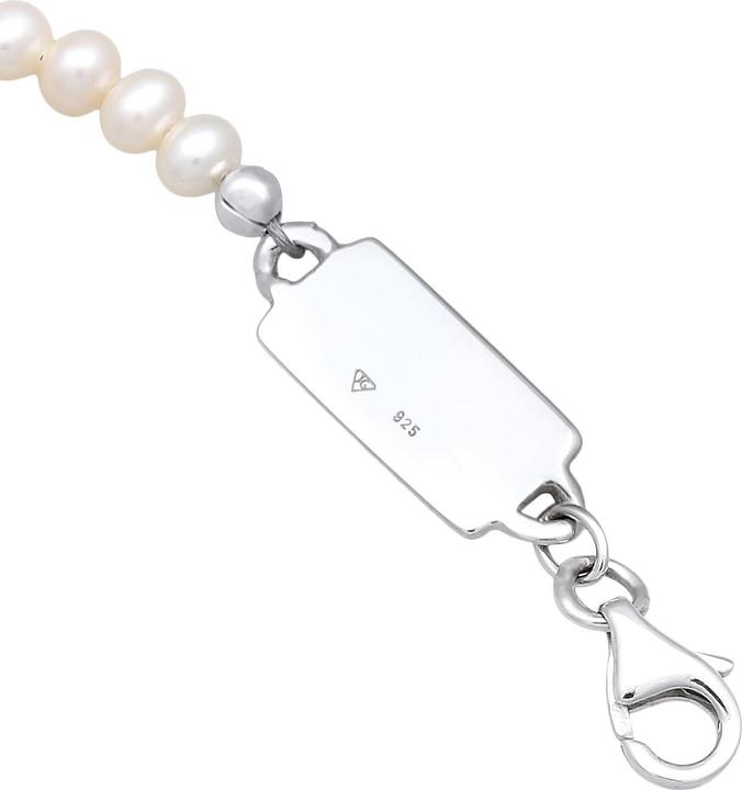 Immagine prodotto Kuzzoi Bracciale perle d'acqua dolce classico liscio in argento 925 (23 cm, Acciaio inossidabile, Perle coltivate d'acqua dolce, Nessuna pietra, Argento 925)