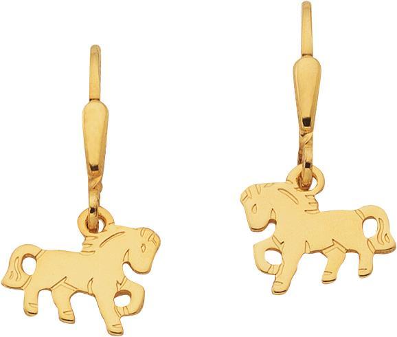 Caroussel Ohrhänger Pferd (Gold)