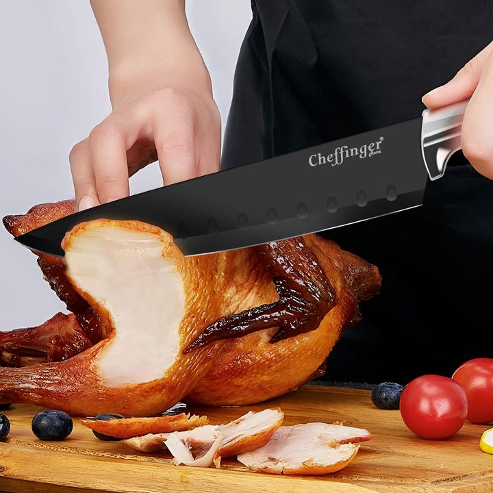 Produktbild Cheffinger 6-teiliges Messerset mit Klinge aus rostfreiem Stahl und Magnetbox