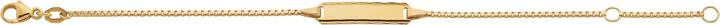 Caroussel ID-Bracelet Venezianer, Schild mit diamantiertem Rand 14 cm (14 cm, Gold)