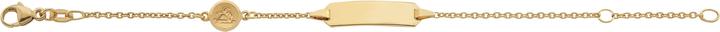 Immagine prodotto Caroussel ID-Bracelet Rundanker mit Schutzengel im Kettenmuster 14 cm (14 cm, Oro)