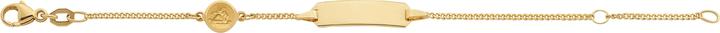 Caroussel ID-Bracelet Panzer mit Schutzengel (14 cm, Gold)