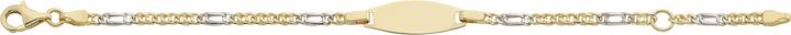 Caroussel ID-Bracelet Fantasie (weiss rhod.) 14 cm (14 cm, Gold)