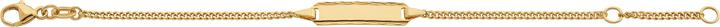 Immagine prodotto Caroussel ID-Bracelet Panzer geschliffen, Schild mit diamantiertem Rand 14 cm (14 cm, Oro)