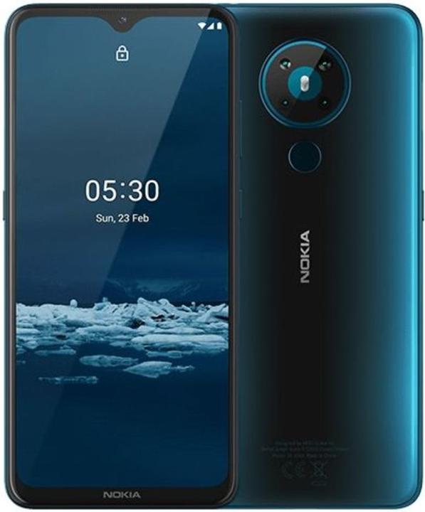 Nokia 5.3 (64 GB, Cyan, 6.55", Dual SIM, 13 Mpx, 4G)