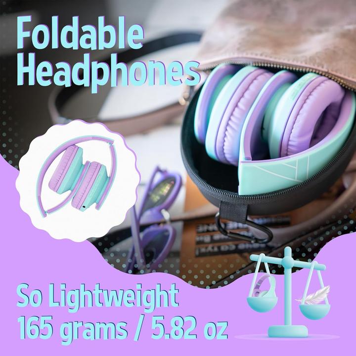 Actual product image PowerLocus Wireless headphones for kids P2 (blue-purple)