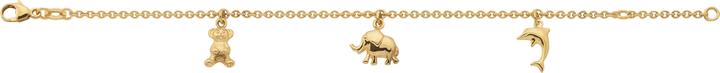 Bijou Classic ID-Bracelet Rundanker mit Bär, Elefant und Delfin 16 cm (16 cm, Gold)