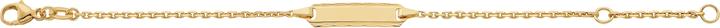 Caroussel ID-Bracelet Anker geschliffen, Schild mit diamantiertem Rand 14 cm (14 cm, Gold)
