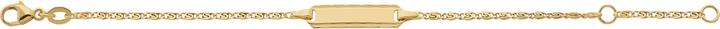Caroussel ID-Bracelet Schneckenpanzer, Schild mit diamantiertem Rand 14 cm (14 cm, Gold)