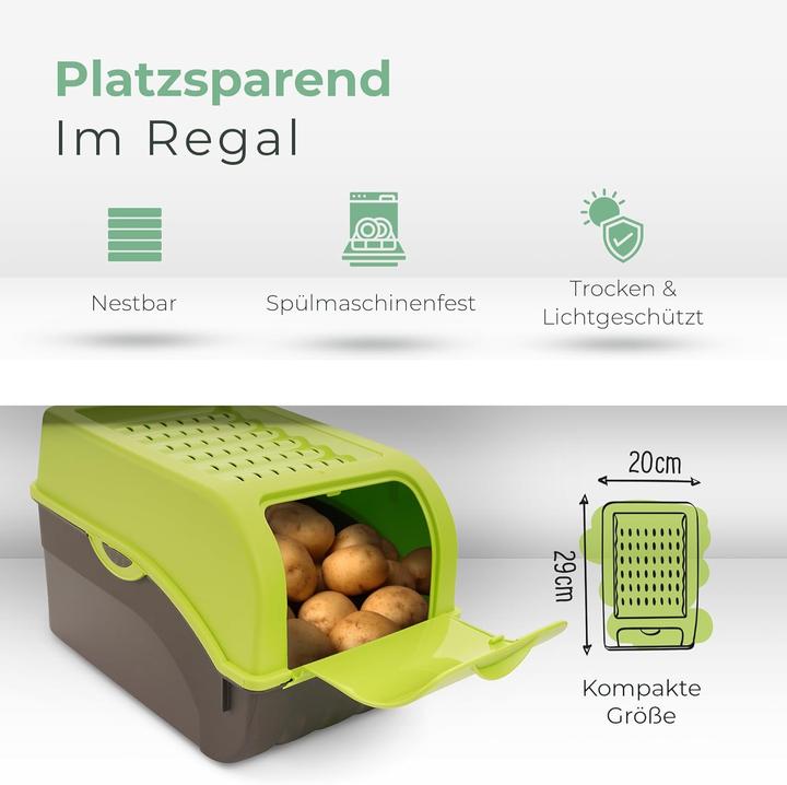 Actual product image Novaliv Vegetable Box Set, Green (29 x 20 x 14 cm, 9 l)