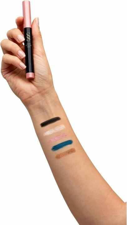 Actual product image Sensilis Jumbo 3-in-1 Eyeliner and Eyeshadow High Coverage Long Lasting Waterproof Creamy Non-Transf (02 White Pearl)