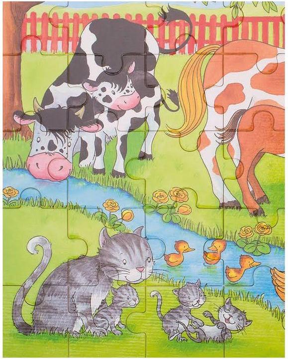 Actual product image Goki Inlay puzzle life on the farm (48 pieces)