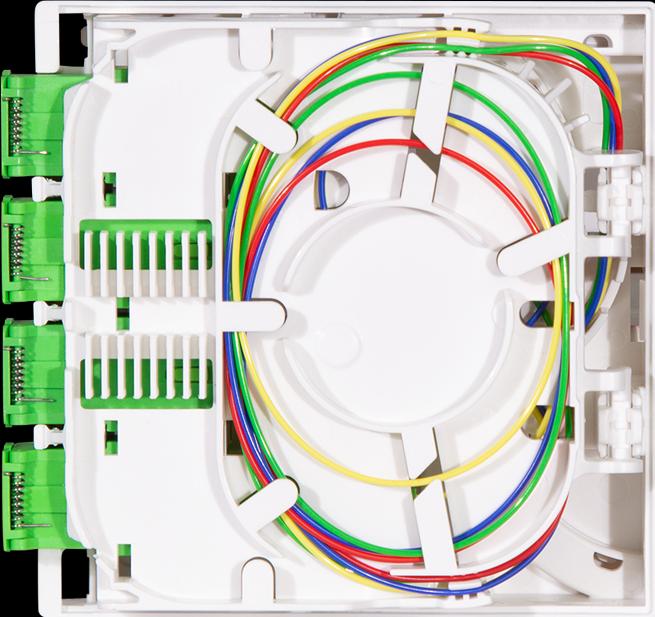 Produktbild LogiLink FTTH-Spleiábox, 4x SC/APC, 20 m Verlegekabel, weiá (Spleissbox)