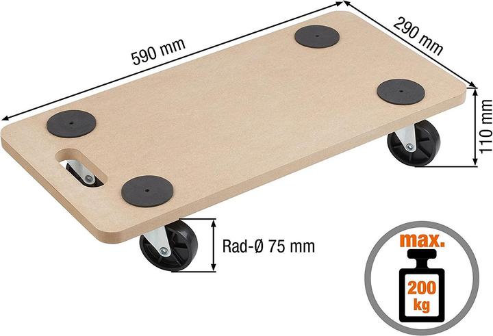 Produktbild Metafranc Transportroller (200 kg)