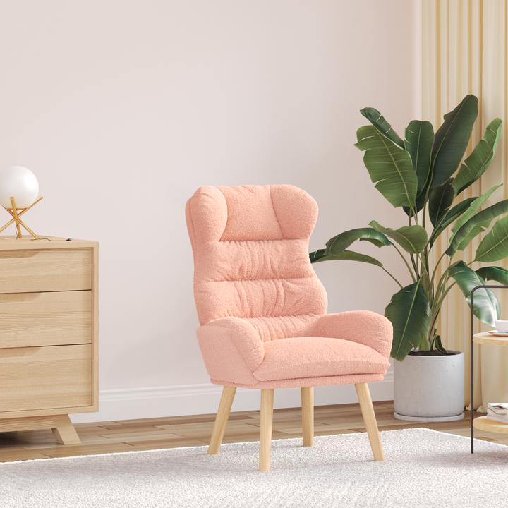 Produktbild VidaXL Relaxsessel Rosa Wollähnlicher Stoff