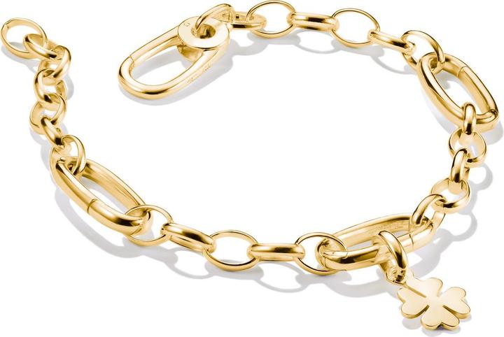 Immagine prodotto Thomas Sabo Charm-Armband mit drei Connect Links vergoldet (17 cm, Argento)