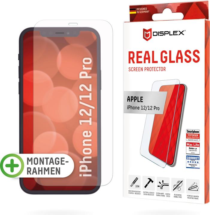 Image du produit Displex Real Glass, 2D Panzerglas (1 pièce(s), Realme 12 Pro+, Apple iPhone 12)