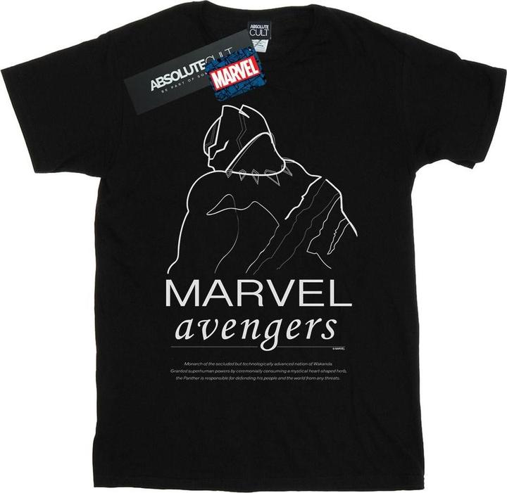 Black Panther Single Line TShirt (XXL)
