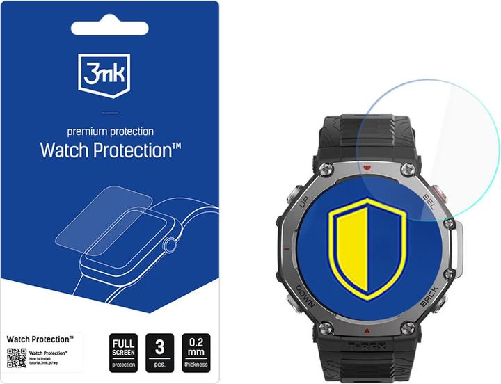 3MK Hybrid Glass Watch Protection FlexibleGlass for Amazfit T-Rex 3