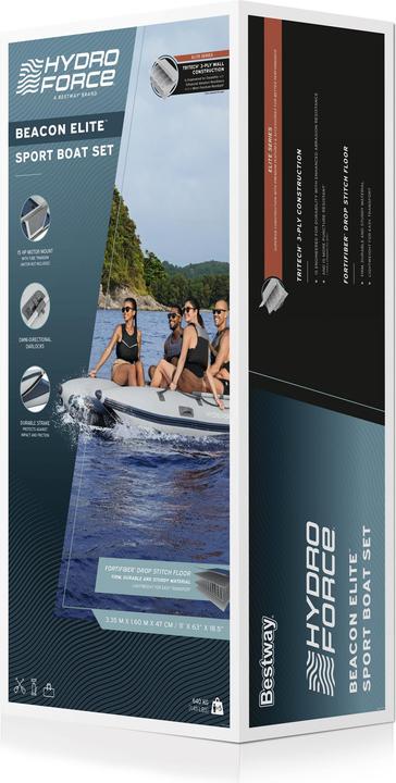 Produktbild Bestway Beacon Elite Sport Boat Set 335x160x47 (335 cm, 1 Pers.)
