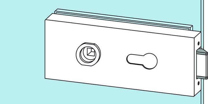 Actual product image Dormakaba Glass door lock Studio Classic (Profile double cylinder)