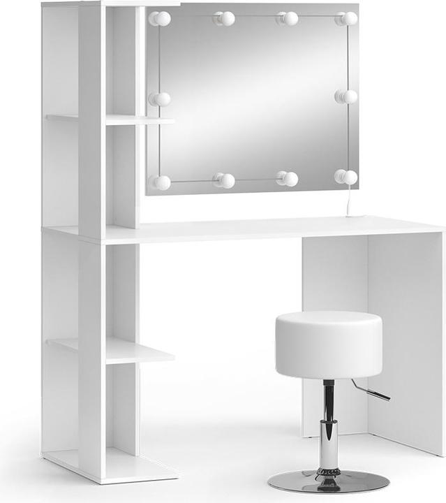 Vicco Tower mit Hocker und Beleuchtung (122.5 x 55.5 x 76 cm)