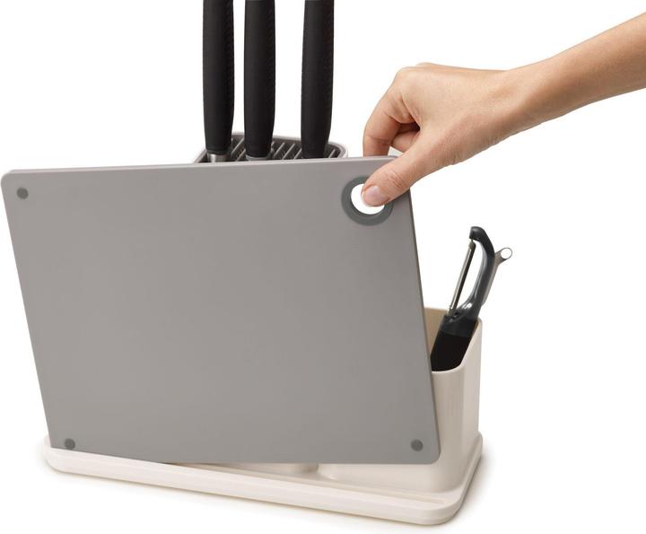 Actual product image Joseph Joseph CounterStore w. cutting board, white/h.grey, 31x13x23 cm