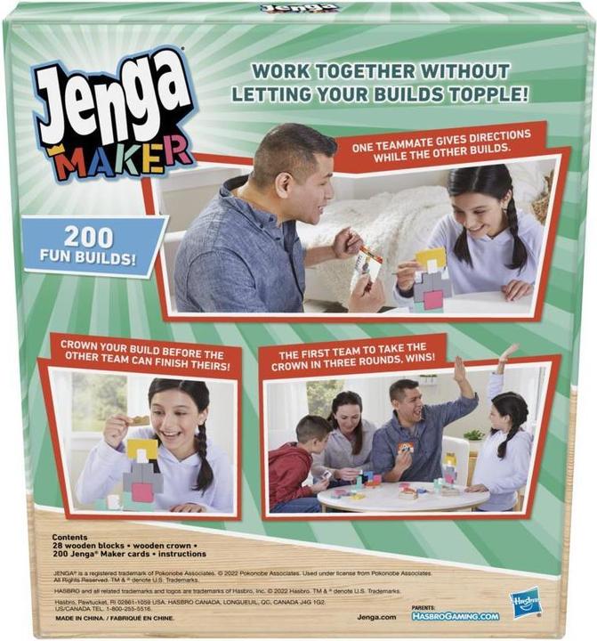 Actual product image Hasbro Gaming Gaming - Jenga Maker (F4528) (Finnish, Swedish)