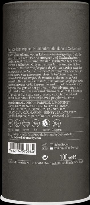 Actual product image Farfalla NaturalEauFraich Cedarw 100ml (Eau fraîche, 100 ml)