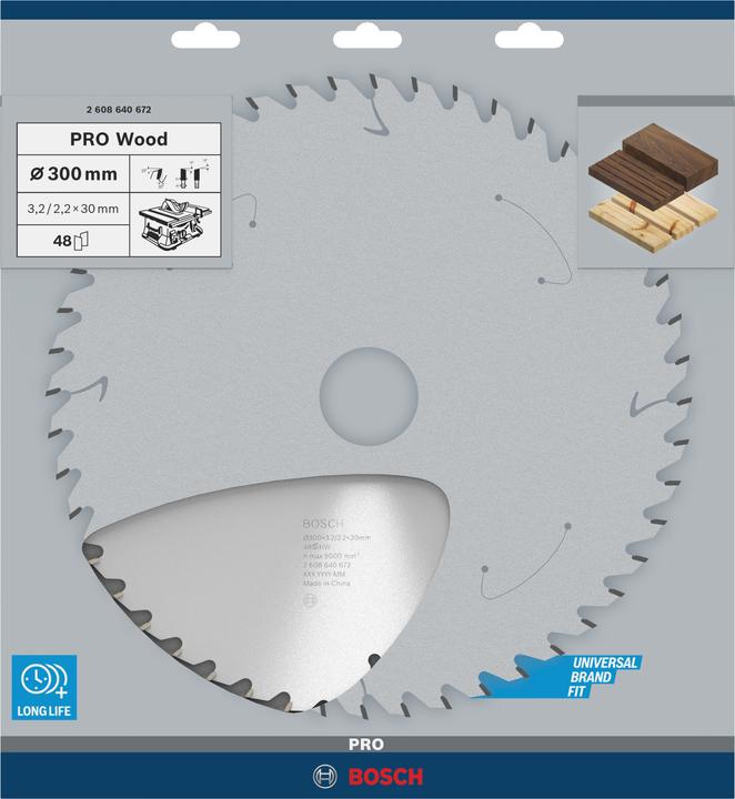 Produktbild Bosch Professional Zubehör PRO Wood Kreissägeblatt, 300 x 3.2 x 30 mm