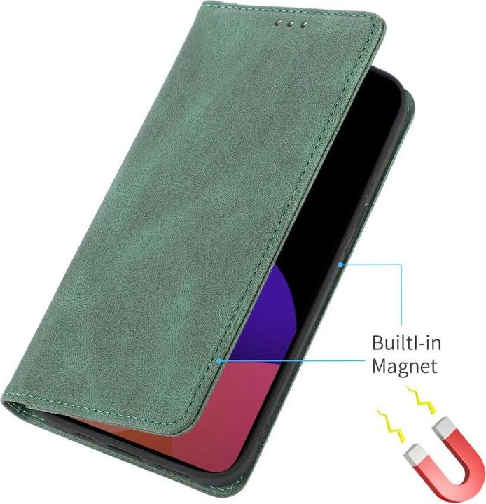 Produktbild Cover-Discount iPhone 15 Plus - Vintage Flip Case Hülle grün (Apple iPhone 15 Plus)