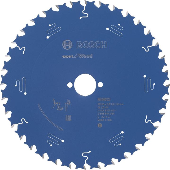Bosch Professional Zubehör Kreissägeblatt Expert for Wood, 235 x 30 x 2,8 mm, 36