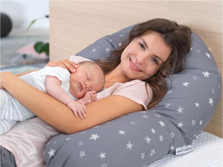 Actual product image Theraline Nursing pillow "The Original" with micro pearl filling incl. cover 190 cm (190 cm)