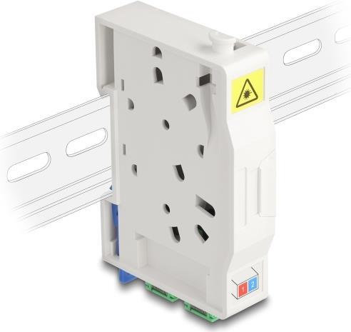 Immagine prodotto Delock Scatola di giunzione in fibra ottica per guida top-hat con supporto per giunzioni (Scatola di giunzione)