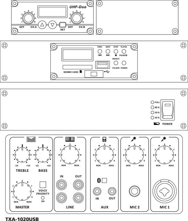 Image du produit Monacor Haut-parleur mobile, haut-parleur de sonorisation mobile (1x 120 W)