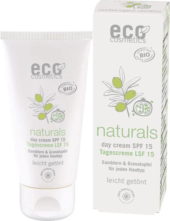 Actual product image Eco Cosmetics Face sun cream tinted SPF 15, 50 ml (Sun cream face, SPF 15, 50 ml)