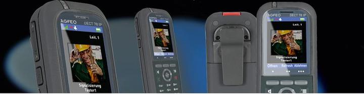 Actual product image Agfeo DECT 78 IP - IP Phone - Gray - Wireless Handset - Desktop/Bank - IP65 - 249
