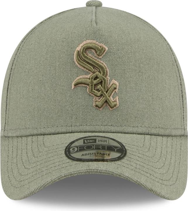 Produktbild New Era A-Frame Trucker Leinen Cap - Chicago White Sox oliv (One Size)