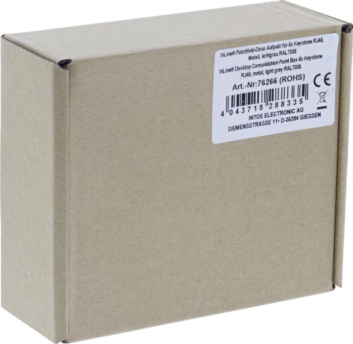 Immagine prodotto InLine Presa per pannello patch a montaggio esterno per 6x Keystone RJ45