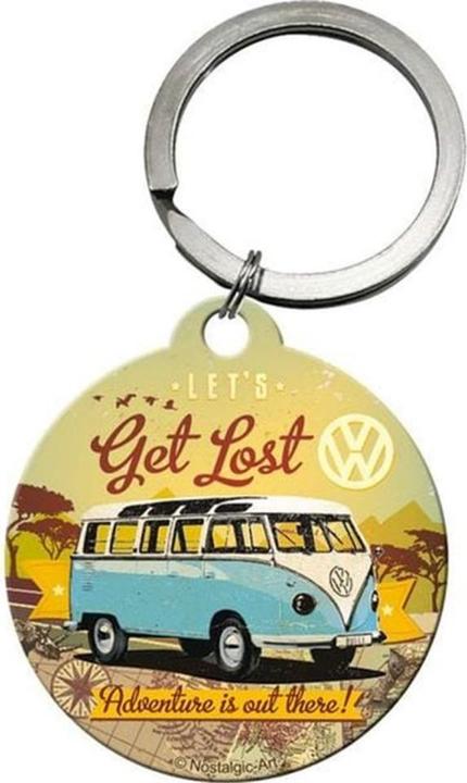 Nostalgic-Art Merchandising Schlüsselanhänger VW Bus Ø 4 cm, 1 Stück, Mehrfarbig